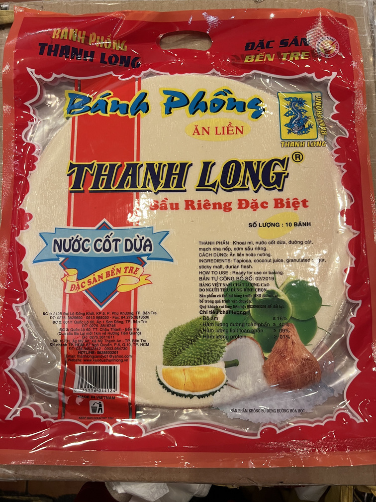 Bánh Phồng Ăn Liền Sầu Riêng